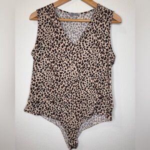 NEW White Birch Animal Print V-neck Bodysuit